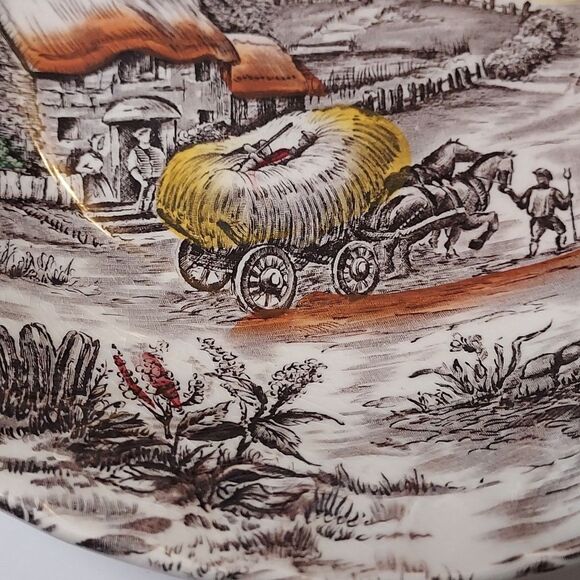 Yorkshire Ironstone Serving Bowl Round 9 Inches VINTAGE - Picture 6 of 11